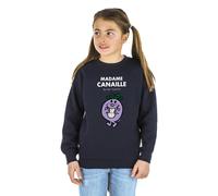 Felpa Bambina - MADAME CANAILLE. Colore Blu Marino.