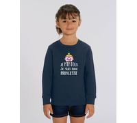 Felpa Bambina - ME NE FREGHI, SONO UNA PRINCIPESSA. Colore Blu Marino.