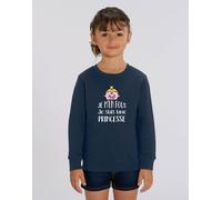 Felpa Bambina - ME NE FREGHI, SONO UNA PRINCIPESSA. Colore Blu Marino.