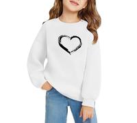 Felpa Bambina Pullover Bambine E Ragazze Morbido Girocollo Felpe a Maniche Lunghe Bambina Comoda Leggero Pullover Sportivo Inverno Streetwear Maglione Ragazza Elegante Tinta Unita Sweatshirt Y2k
