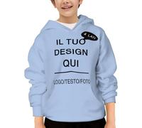 Felpa Bambino Personalizzata Il Tuo con Foto Testo Felpe Ragazzo Personalizzate Morbida E Confortevole per Maglietta Ragazza Tuta Casual,Scuola,Sport,Compleanno O Natale Regali Personalizzati