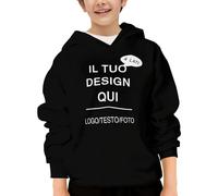 Felpa Bambino Personalizzata Il Tuo con Foto Testo Felpe Ragazzo Personalizzate Morbida E Confortevole per Maglietta Ragazza Tuta Casual,Scuola,Sport,Compleanno O Natale Regali Personalizzati