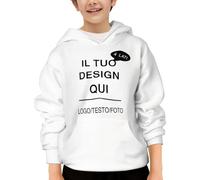 Felpa Bambino Personalizzata Il Tuo con Foto Testo Felpe Ragazzo Personalizzate Morbida E Confortevole per Maglietta Ragazza Tuta Casual,Scuola,Sport,Compleanno O Natale Regali Personalizzati