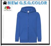 Felpa bambino ragazzo con cappuccio e cerniera Classic taglia da 5 a 15 anni