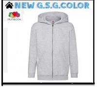 Felpa bambino ragazzo con cappuccio e cerniera Classic taglia da 5 a 15 anni