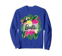 Felpa Barbie da Donna, Ufficiale, Tucano, Multicolori Felpa, Unisex per Adulti, Blu Reale, M