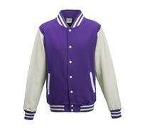 FELPA BASEBALL VERSITY JACKET UNISEX JH043 AWDIS COLLEGE BOMBER FASHION STYLE