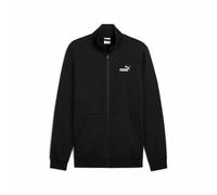 Felpa basica con zip e senza cappuccio Nero L Tinta unita