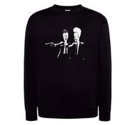 Felpa Beavis and Butthead Pulp Fiction scena film nera con Cappuccio o Girocollo