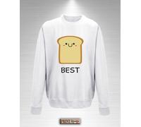 FELPA BEST FRIENDS BREAD AND NUTS CREAM Idea Regalo Migliori Amici Amiche Love
