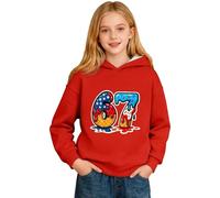 Felpa Bimbo 1 Anno - con Cappuccio E Stampa Grafica per A Maniche Lunghe in Morbido Pile per attività All'Aperto Abbigliamento Sportivo da Indossare Ogni (Red 7-8 Years)