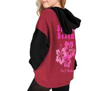 Felpa Bimbo 1 Anno - con Cappuccio per Oversize A Maniche Lunghe Tinta Unita Basic Pullover Tops con Tasca (Red 3-4 Years)