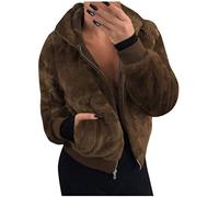 Felpa Black Friday Giaccone Cappuccio Donna Costume Cosplay Donna Teddy Cappotto Donna Lungo Pelliccia Coprispalle Coprispalle Argento Brillante Gilet Pile Donna Bianco Piumino Black Friday