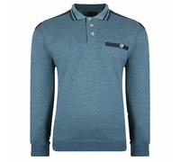 Felpa Blu Con Collo In Denim Per Grandi Uomini Da Forge 2XL A 8XL