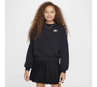 NIKE FZ9244-010 G NSW Club FLC BXY CRW LBR Felpa con Cappuccio Bambine Black/White Taglia M