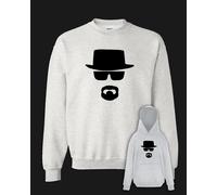 Felpa BREAKING BAD Walter White grigia con cappuccio e senza uomo serie tv