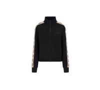GUESS Felpa zip con logo laterale Firmata Guess, realizzata in punto Milano e caratterizzata da bande laterali, logo frontale in tinta e collo alto. L'immagine riporta una taglia S. Lunghezza manica.