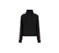 GUESS Felpa zip con logo laterale Firmata Guess, realizzata in punto Milano e caratterizzata da bande laterali, logo frontale in tinta e collo alto. L'immagine riporta una taglia S. Lunghezza manica.