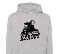 Felpa Bud e Terence Hill Old School Heroes Grigia Cappuccio o Girocollo