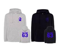 Felpa Bud Nera o Grigia Bulldozer 63 Film Football con Cappuccio