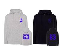 Felpa Bud Nera o Grigia Bulldozer 63 Film Football con Cappuccio