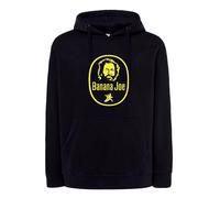 Felpa Bud Nera Pugno Banana Joe Film etichetta con Cappuccio o Girocollo