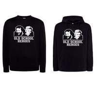 Felpa Bud Terence Hill Old school heroes nera girocollo cappuccio film