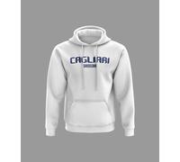 Felpa Cagliari Sardegna Autunno/Inverno Con Cappuccio Colore Bianco e Blue