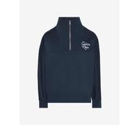 Felpa Calvin Klein Premium Fleece Logo Half Zip blu navy - S