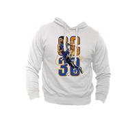 Felpa Campioni di Basket Stephen 30 Playmaker Pallacanestro - Felpa con Cappuccio Senza Tasca Centrale (XL, Bianco)