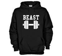 Felpa Cappuccio Beast J870 Idea Regalo Sweater La Bestia bodybuilding