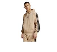 Felpa Cappuccio Hoodie UOMO Adidas Essentials 3-Stripes Fleece Beige Cotone