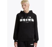Felpa Cappuccio Hoodie UOMO Diadora Pullover Logo T2 Nero