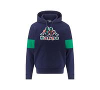 Felpa Cappuccio Hoodie UOMO Kappa LOGO FROFIO Blu Verde Regolabile con lacci