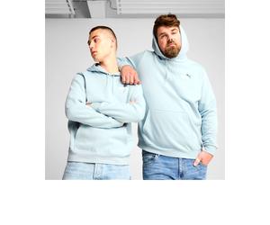 Felpa Cappuccio Hoodie UOMO Puma Essentials+ Two-Colour Small Logo Azzurro