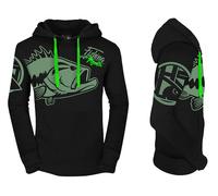 Felpa cappuccio Hotspot Design mod.fishing mania BLACK BASS pesca "SIZE M"