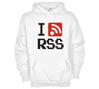 FELPA CAPPUCCIO I LOVE KI10 I LOVE RSS Really Simple Syndication HOODIE ISPIRED