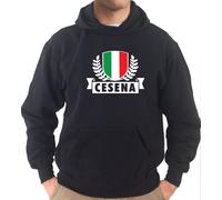 Felpa Cappuccio KJ1772 Cesena Stemma Città d'Italia Emilia Romagna