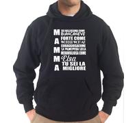 Felpa cappuccio KJ1889 Mamma Sei la Migliore di Tutte le Regine della TV