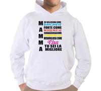 Felpa cappuccio KJ1890 Mamma Sei la Migliore di Tutte le Regine della TV