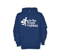 Felpa Cappuccio KJ300 Addio al Celibato se non Scappi ti Sposo Idea Regalo
