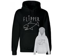 FELPA cappuccio replica Kurt Cobain Flipper Grunge punk grigia o nera unisex