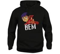 Felpa Cappuccio Unisex Bem Il Mostro Umano Cartone Animato Cult Anni 80-Anime & Videogames M Nera