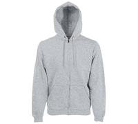 FELPA cappuccio zip classic FRUIT OF THE LOOM UOMO manica Cotone in 10 colori