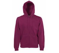 FELPA cappuccio zip Classic FRUIT OF THE LOOM UOMO manica Cotone ZIP HOODIE