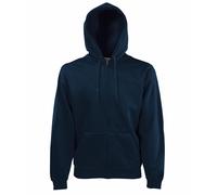 FELPA cappuccio zip classic FRUIT OF THE LOOM UOMO manica Cotone in 10 colori
