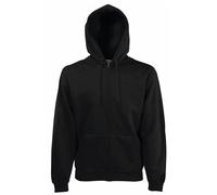 FELPA cappuccio zip classic FRUIT OF THE LOOM UOMO manica Cotone in 10 colori