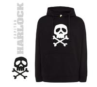 FELPA CAPTAIN HARLOCK CAPITANO PIRATI UNISEX - 80% COTONE 20% POLIESTERE