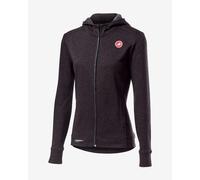Felpa Castelli Milano Full Zip nero donna - S