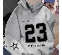 Felpa casual a maniche lunghe con stampa di lettere, adatta per le ragazze adolescenti, ideale per il ritorno a scuola 6Y,7Y,8Y,9Y,10Y,4Y,5Y,14Y,11Y,12Y,13Y,16Y,15YLetterePoliestere